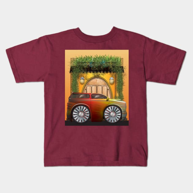 CS Cartoon Machines PickUp Truck And House V 2.1.3sm. Kids T-Shirt by OmarHernandez